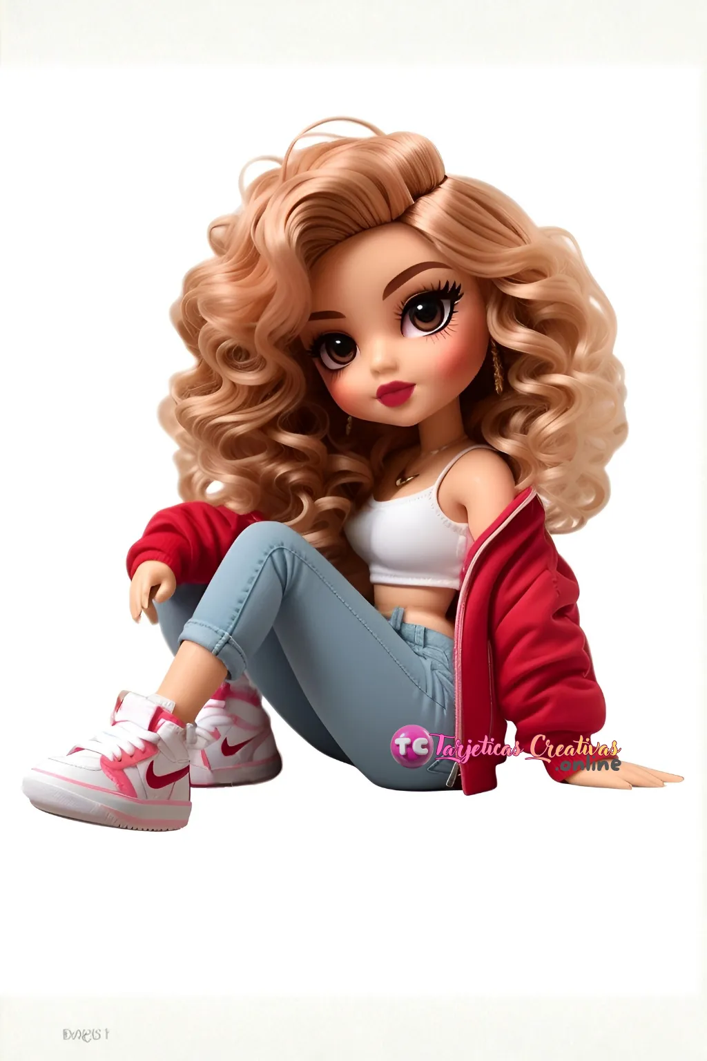 Mujer de pelo rubio sentada