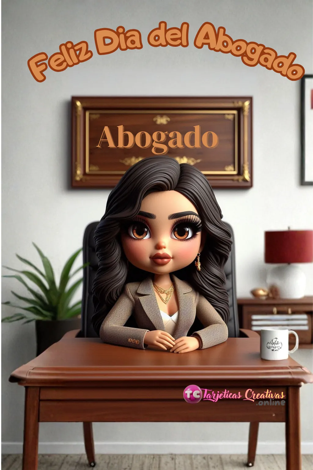 Mujer abogado en escritorio