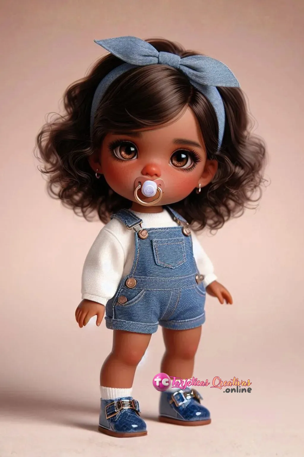 Bebe hermosa pelo castaño parada con chupete