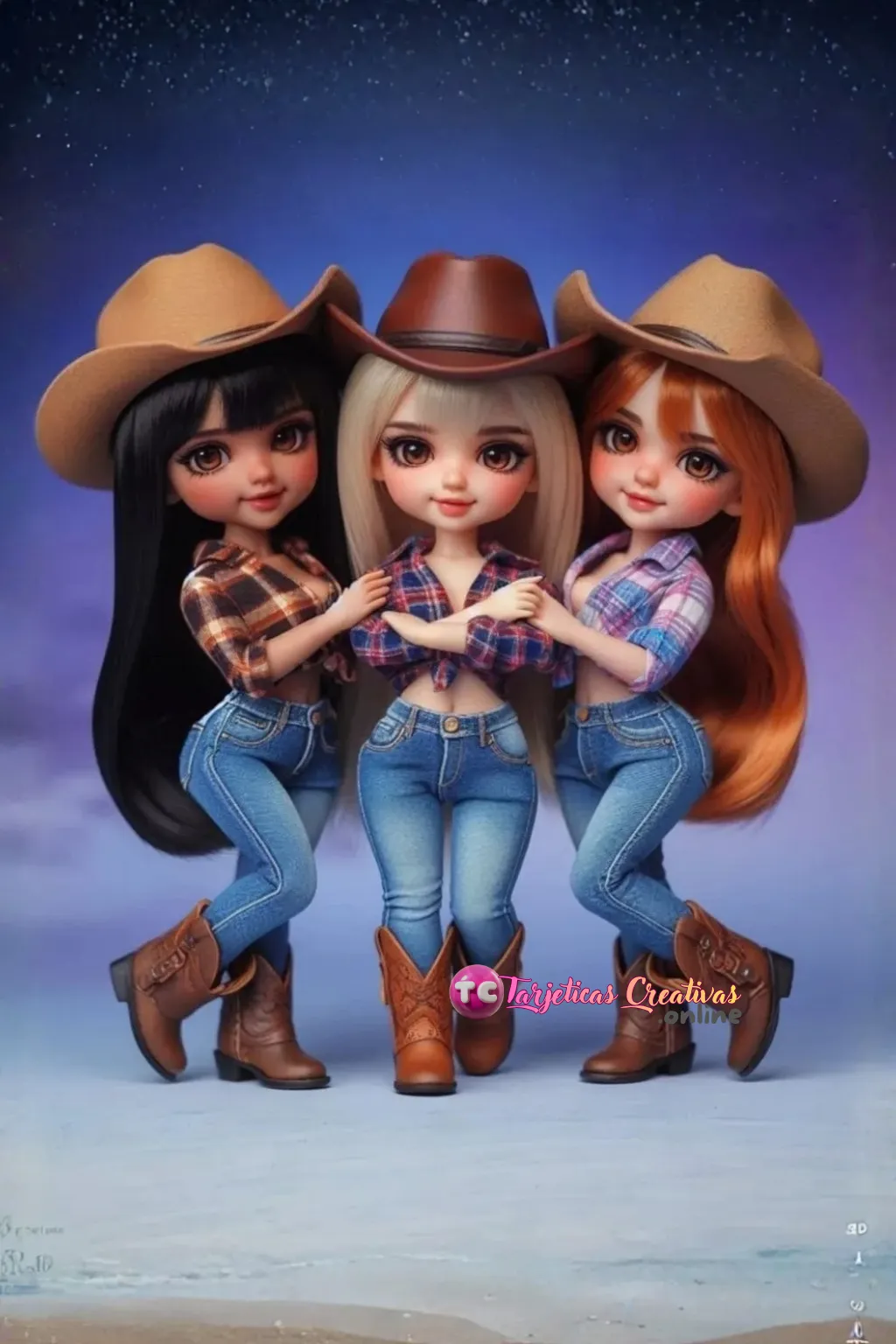 grupo de tres amigas paradas en salón