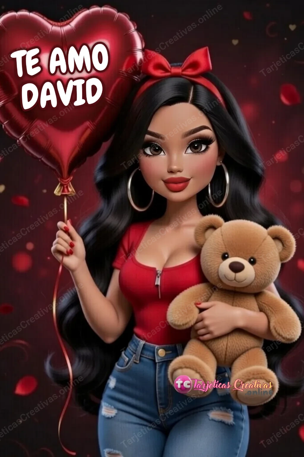 Tarjeta personalizada para David