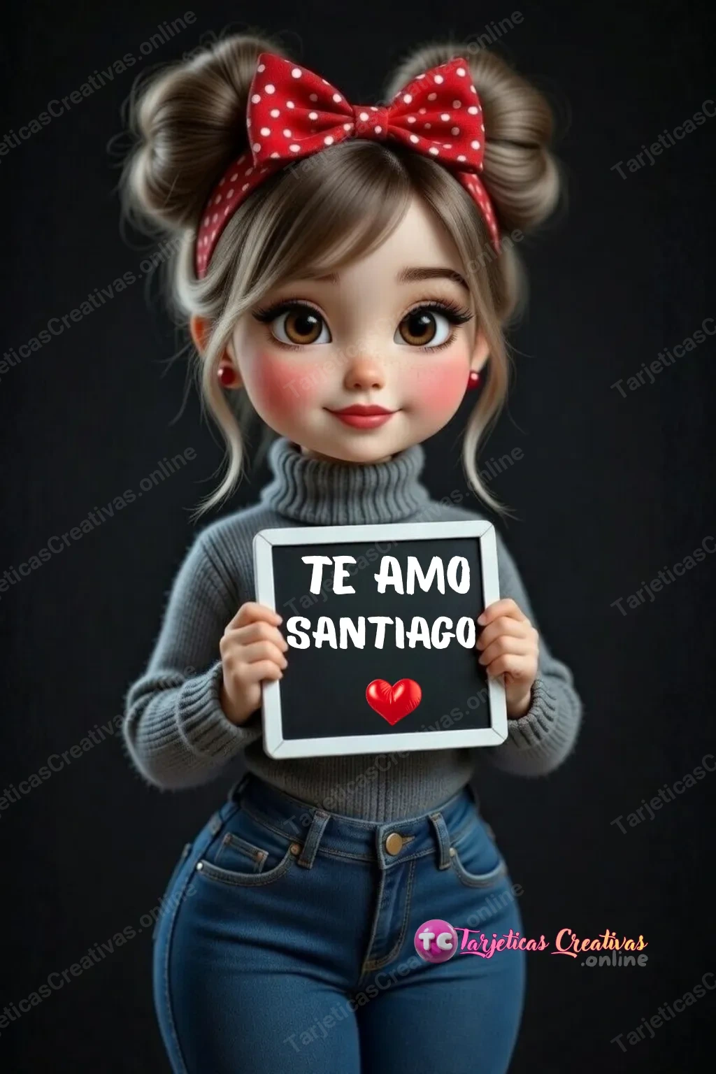 Tarjeta personalizada para Santiago