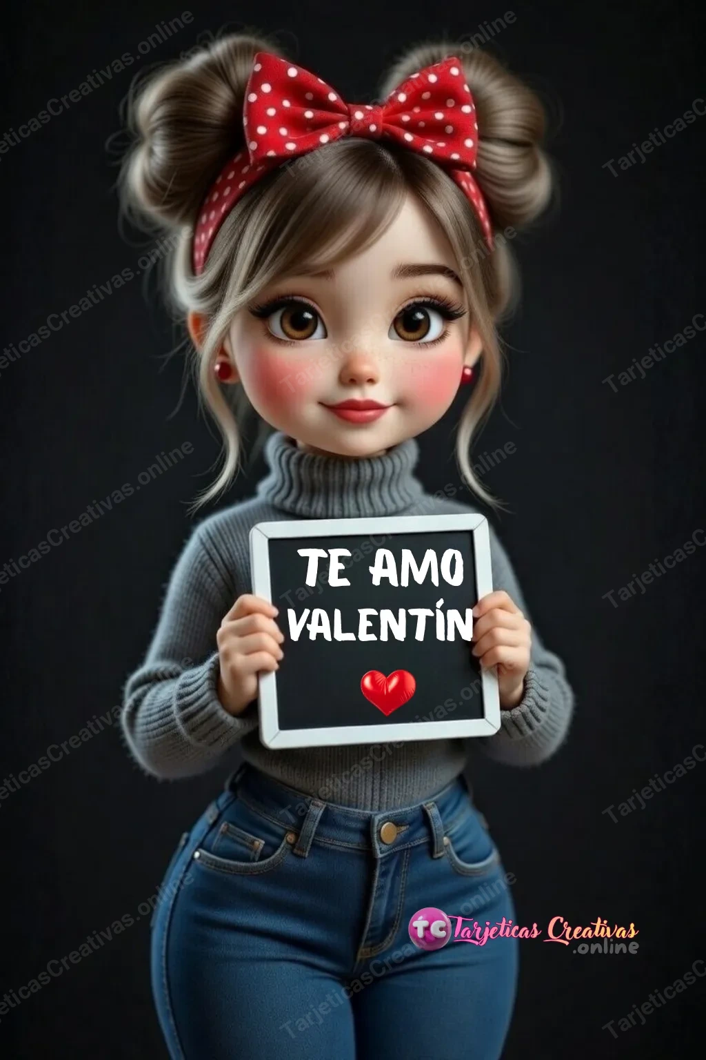 Tarjeta personalizada para Valentin