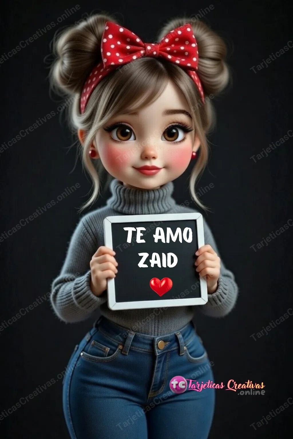 Tarjeta personalizada para Zaid