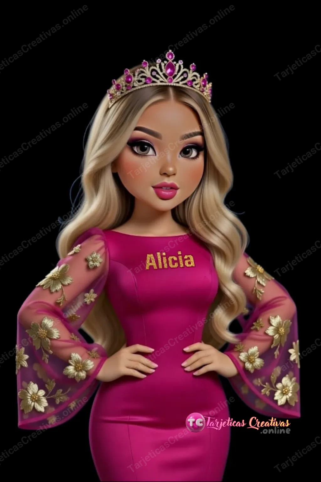 Tarjeta personalizada para Alicia