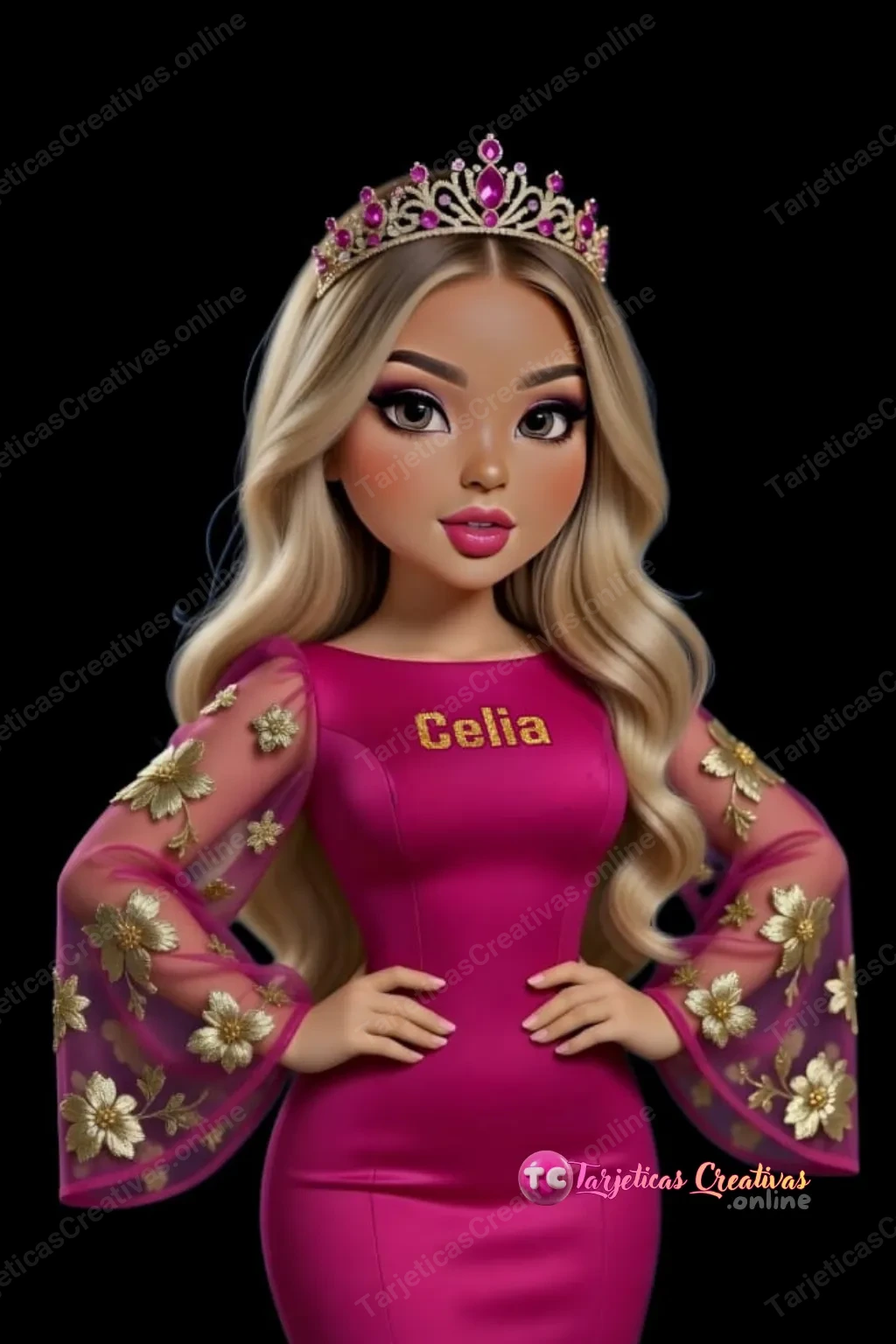 Tarjeta personalizada para Celia