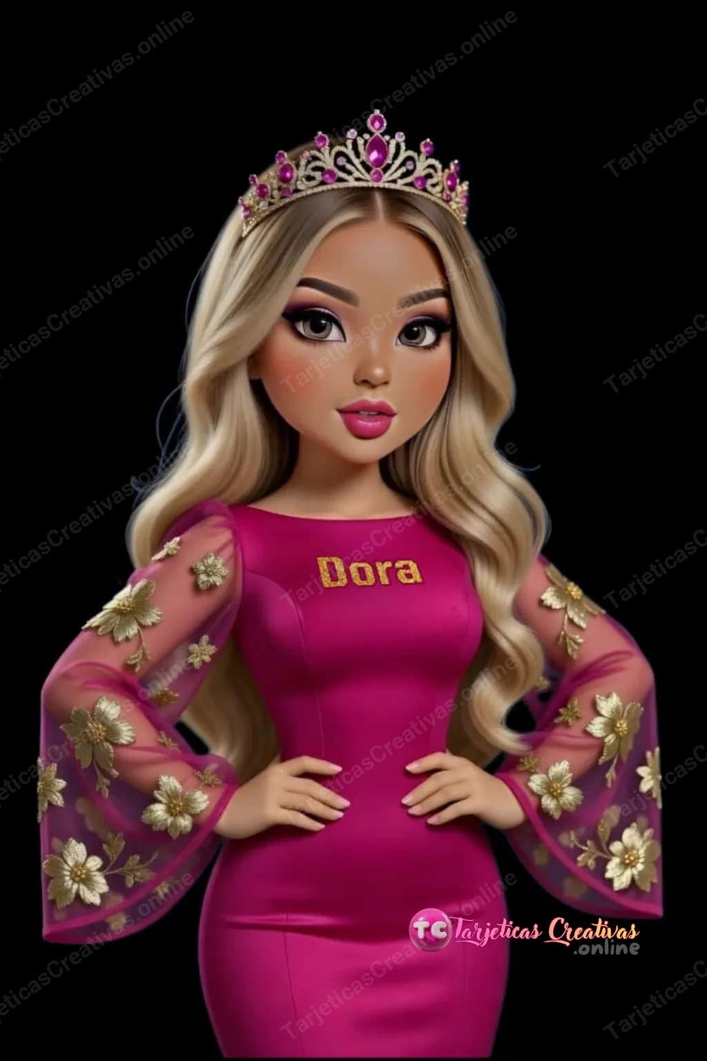 Tarjeta personalizada para Dora