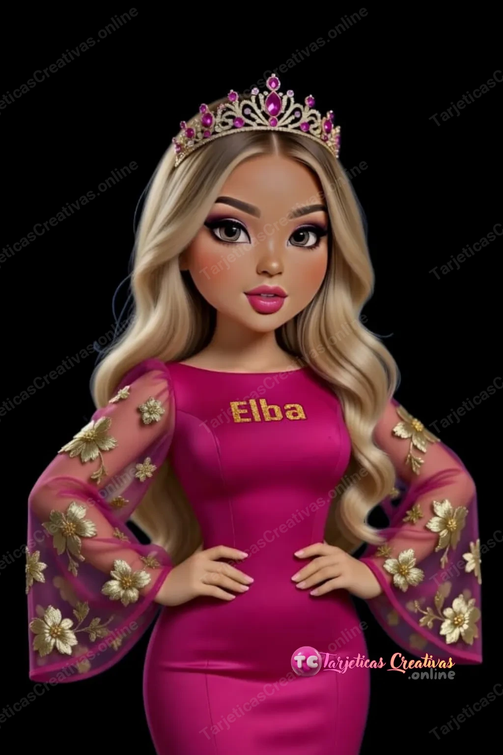 Tarjeta personalizada para Elba