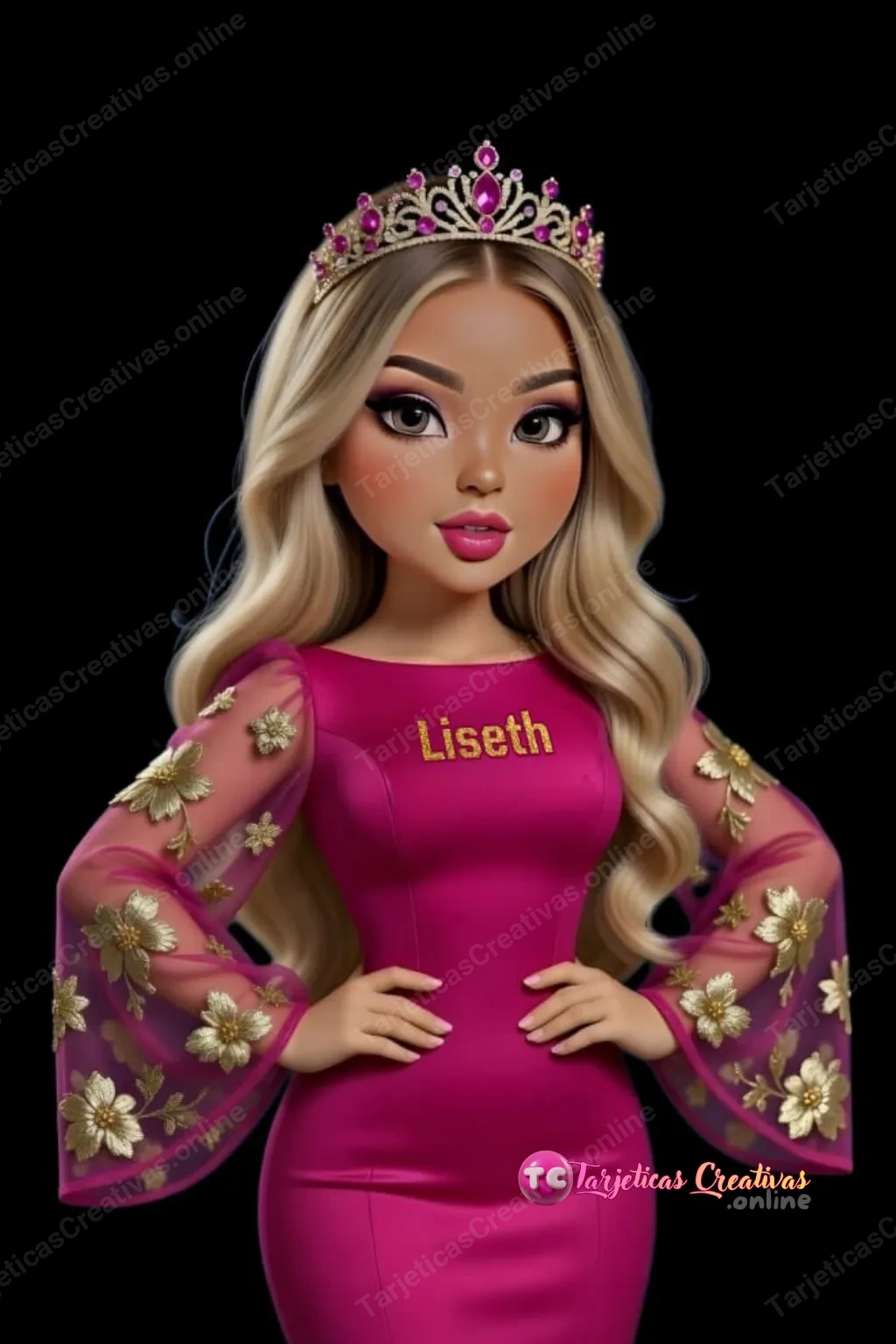 Tarjeta personalizada para Liseth