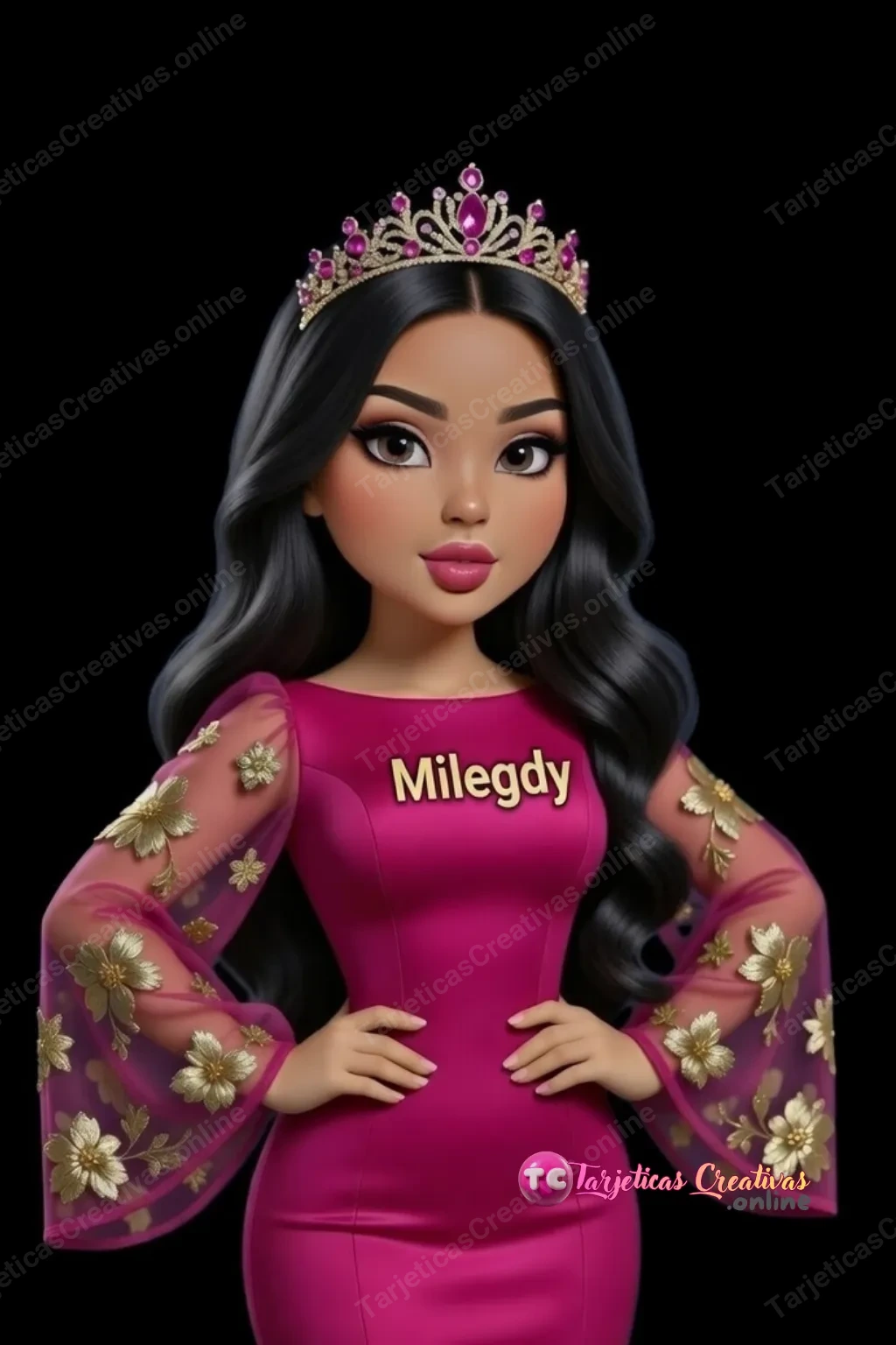 Tarjeta personalizada para Milegdy