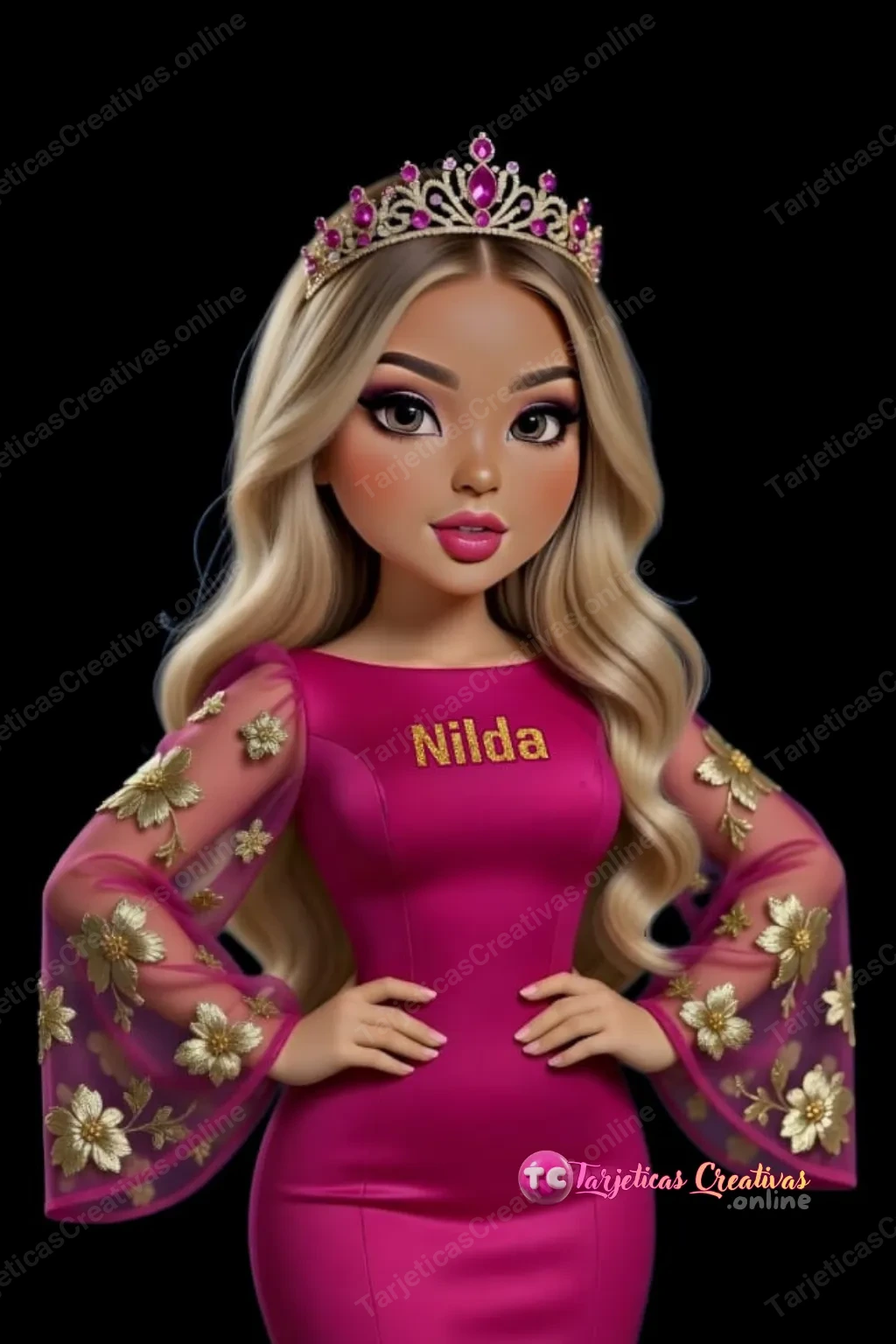 Tarjeta personalizada para Nilda