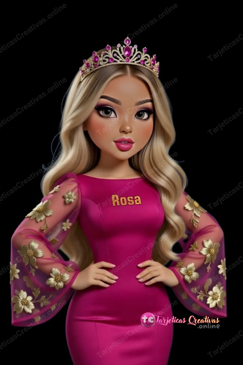 Tarjeta personalizada para Rosa