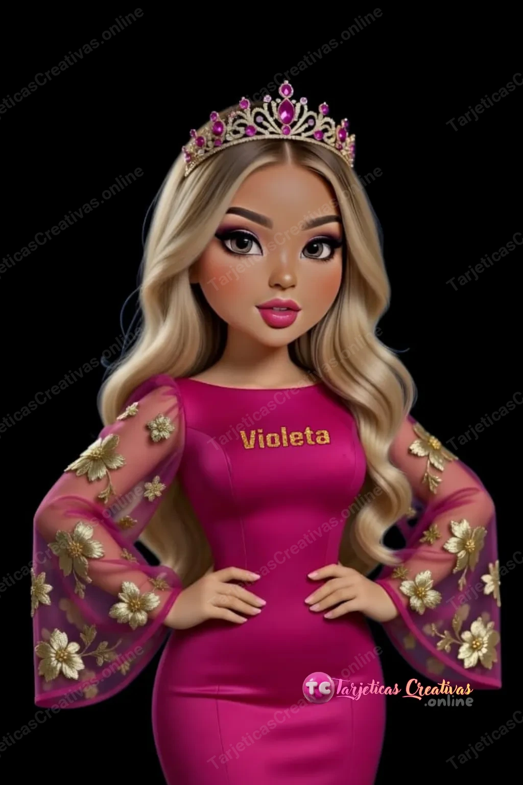 Tarjeta personalizada para Violeta