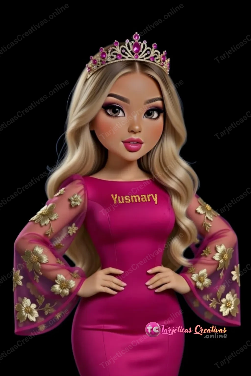 Tarjeta personalizada para Yusmary