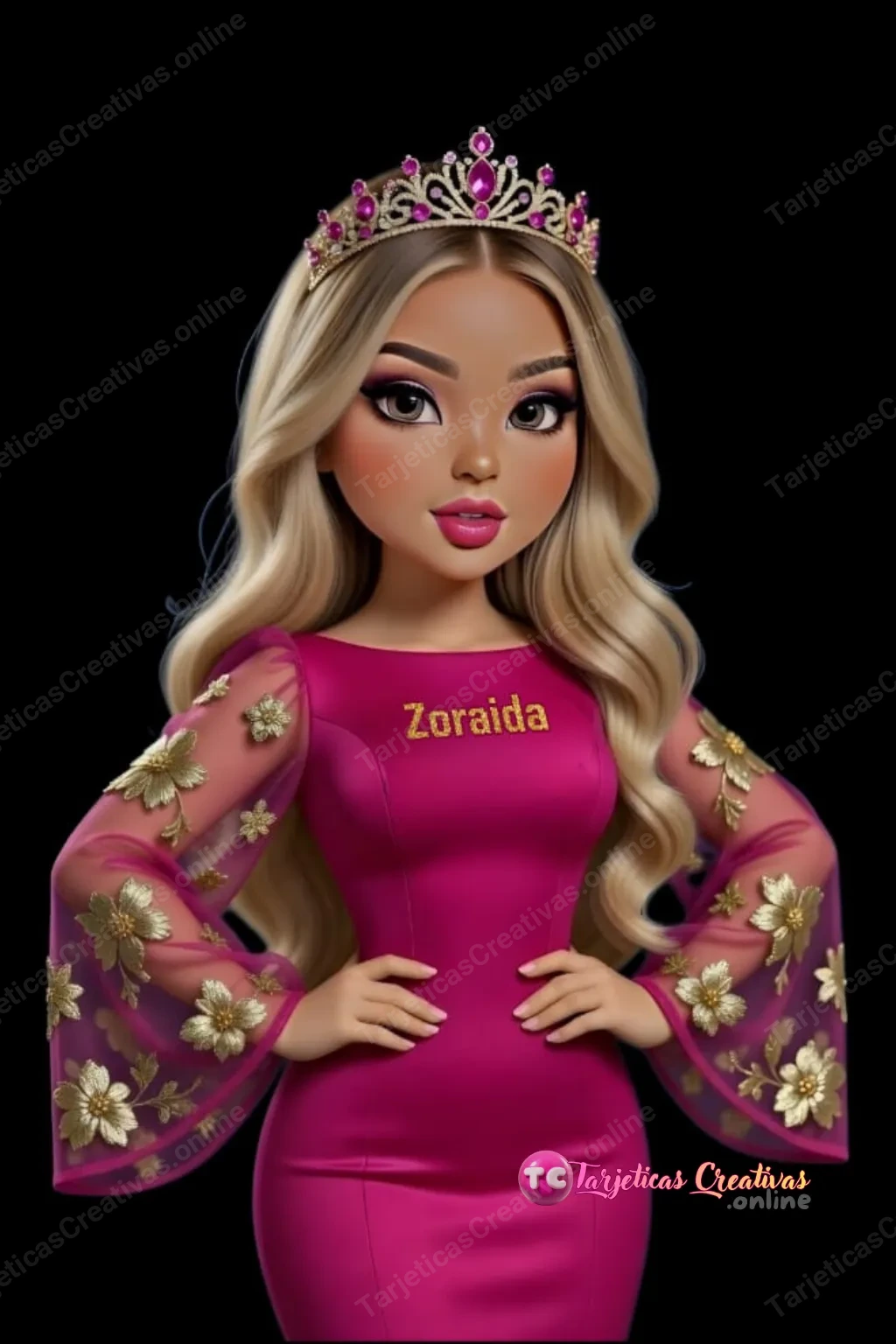 Tarjeta personalizada para Zoraida