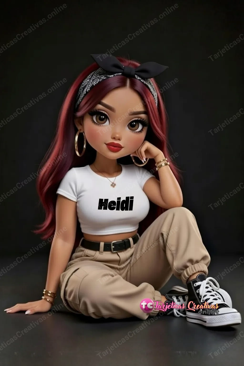 Tarjeta personalizada para Heidi